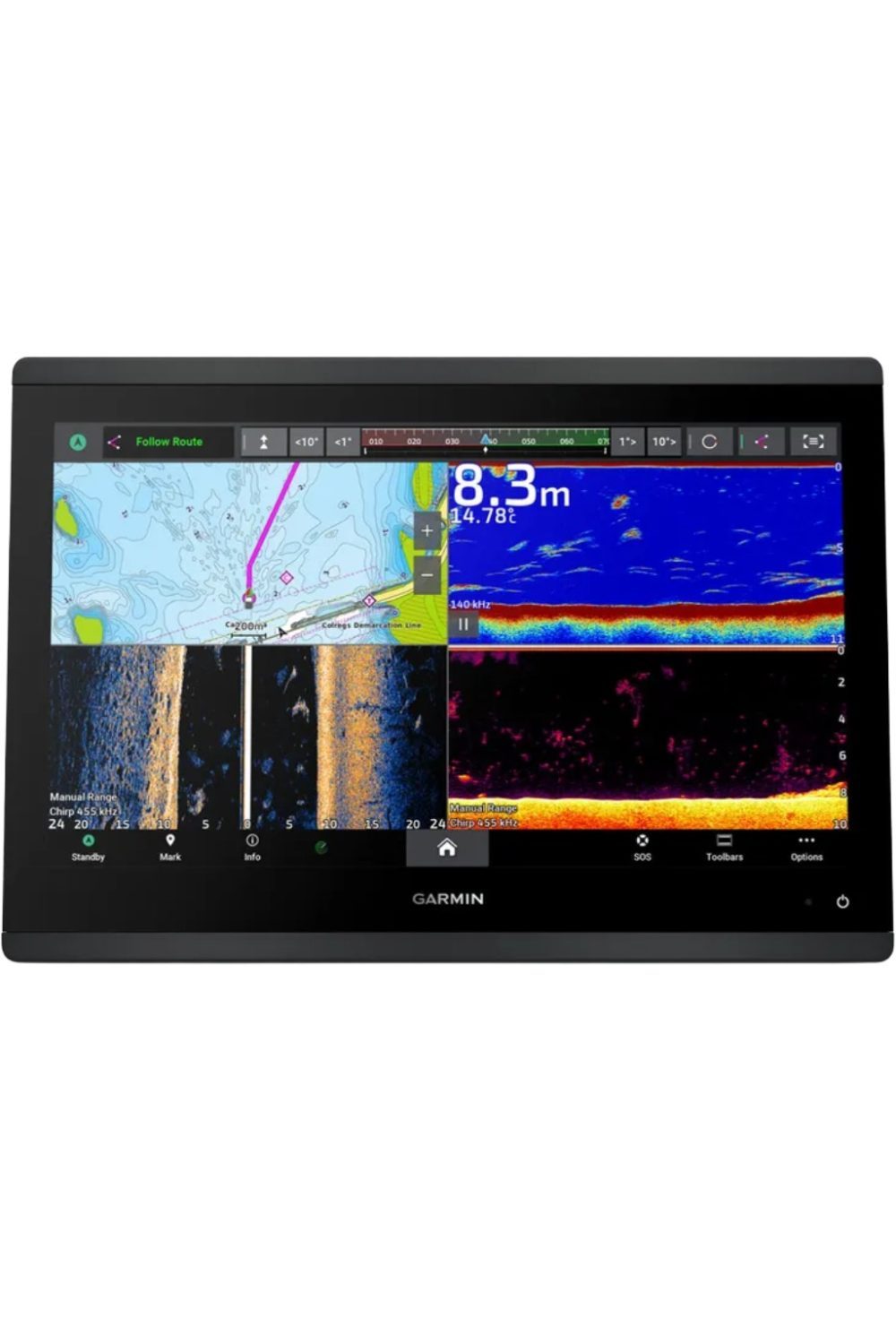 Garmin GPSMAP 1623xsv 16" kartplotter med ekkoloddstøtte