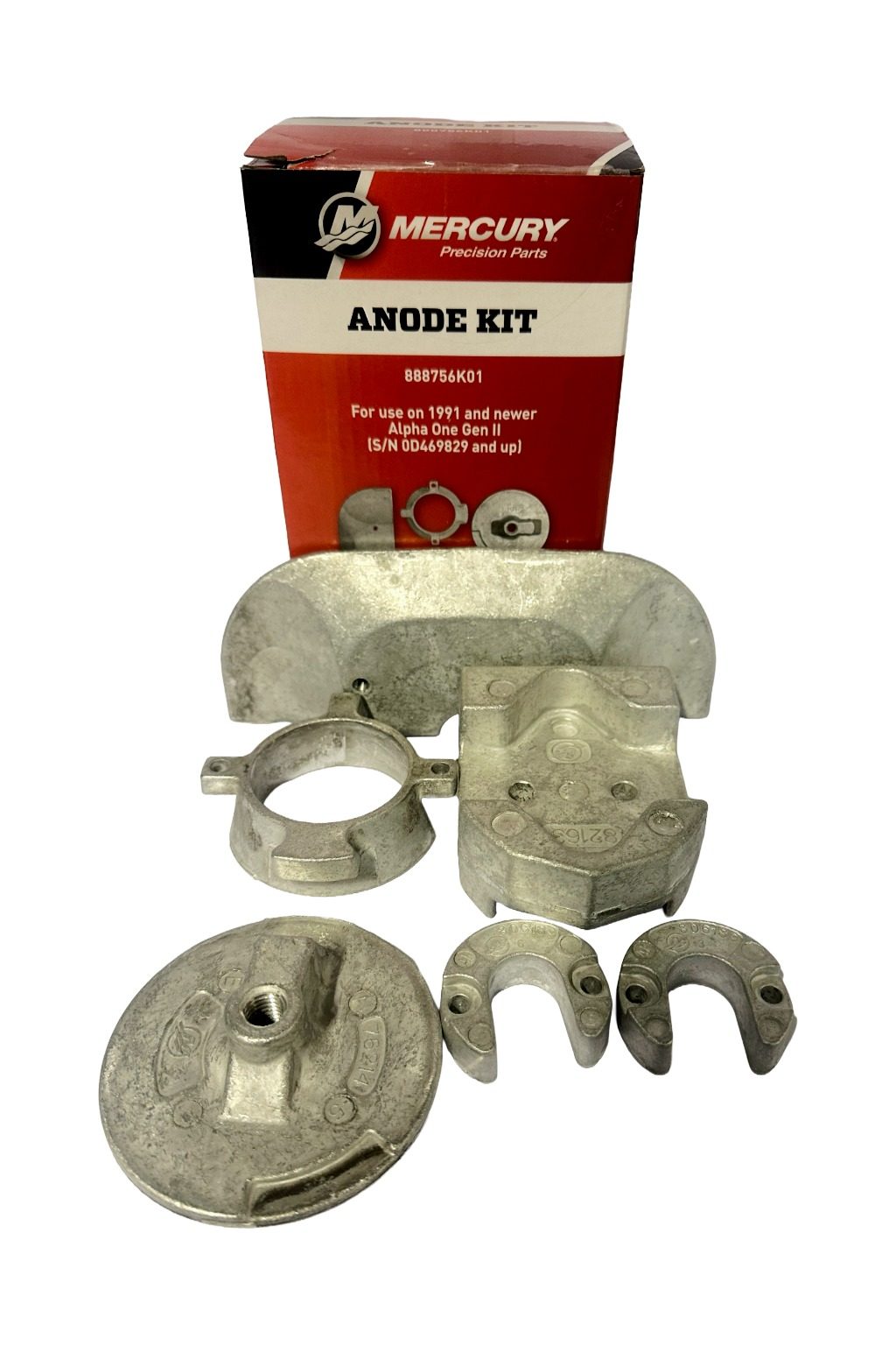 Mercury Anodesett - For MerCruiser Alpha One Gen II - Bilde 2